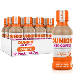 Dunkin Donuts Iced Coffee, Original, 13.7 Fluid Ounce (Pack of 12) for $42