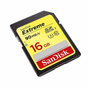 SanDisk 16GB Extreme SDHC UHS-I Memory Card - 90MB/s, C10, U3, V30, 4K UHD, SD Card - for $16