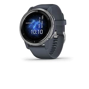 Garmin Venu 2, GPS Smartwatch with Advanced Health Monitoring and Fitness Features, Silver Bezel for $200