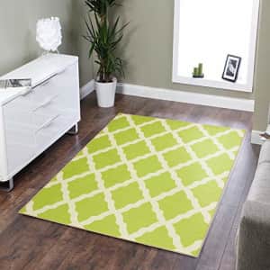 Ottomanson Glamour Collection Non-Slip Moroccan Trellis Design Area Rug, 5'0" X 6'6", Green for $46 Ottomanson Glamour Collection Non-Slip Moroccan Trellis Design Area Rug, 5'0" X 6'6", Green for $46