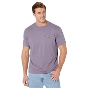 Billabong Men's Classic Short Sleeve Premium Logo Graphic Tee T-Shirt, Purple Haze Crayon Wave, for $18
