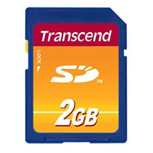 Transcend 2 GB SD Flash Memory Card (TS2GSDC) for $10