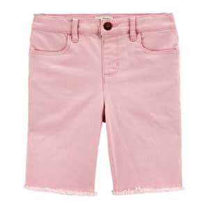 OshKosh B'Gosh Osh Kosh Girls' Cut Off Shorts, Rosewood, 6-6X for $16