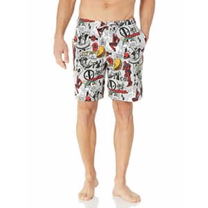 Marvel Men's Comics Deadpool Phrases Lounge Shorts, Gray, Large for $24 Marvel Men's Comics Deadpool Phrases Lounge Shorts, Gray, Large for $24