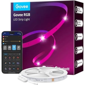 Govee 65.6-Ft. Smart Bluetooth RGB LED Strip Lights for $9.99 w/ Prime