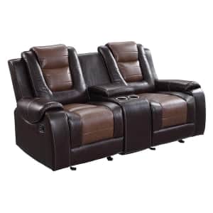 Homelegance Danio 76" Double Glider Manual Reclining Loveseat for $637 Homelegance Danio 76" Double Glider Manual Reclining Loveseat for $637