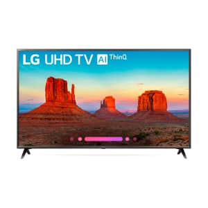 LG 65" 4K HDR Flat LED Ultra HD Smart Television for $600