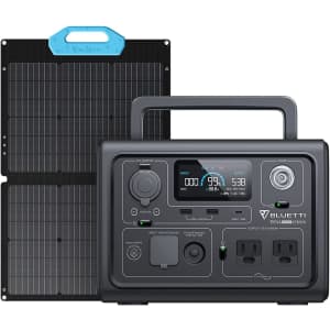 Bluetti EB3A 600W Portable Power Station w/ PV68 68W Solar Panel for $299