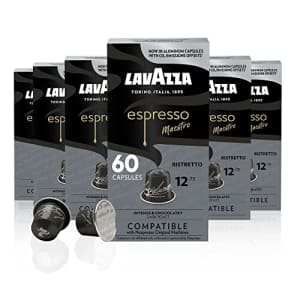 Lavazza Espresso Ristretto Dark Roast Arabica & Robusta Aluminum Capsules Compatible with Nespresso for $32