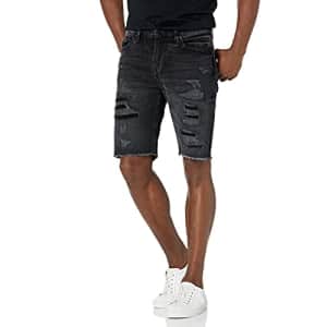GUESS Men's Slim Fit Denim Shorts, Nightfall Black, 31 for $47