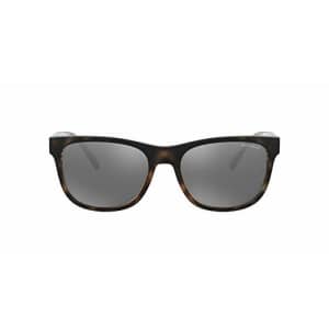 A|X ARMANI EXCHANGE Men's AX4103S Pillow Sunglasses, Matte Havana/Silver Mirrored Polarized/Grey, for $63