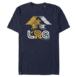 LRG Lifted Research Group Three Tree Young Men's Short Sleeve Tee Shirt, Navy Blue, Small for $19