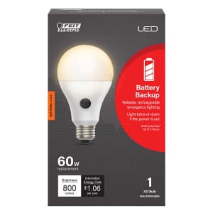 Feit Electric Intellibulb Battery Backup Rechargeable LED Light Bulb for $9