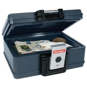 First Alert 0.17-Cu. Ft Fire and Water Protector Chest for $21 First Alert 0.17-Cu. Ft Fire and Water Protector Chest for $21