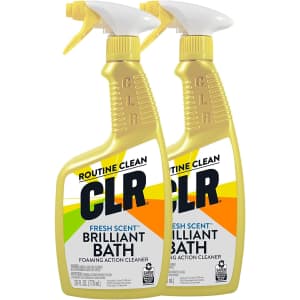 CLR Brilliant Bath Foaming Bathroom Cleaner Spray 26-oz. Bottle 2-Pack. That's a buck less than the next best we could see on this quantity anywhere else today.