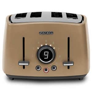 Sencor STS6077CH Premium Metallic 4-slot High Lift Toaster with Digital Button and Toaster Rack, for $52