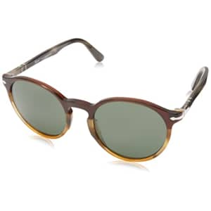 Persol PO3171S PHANTOS Sunglasses, Black Striped Brown/Brown, 52 mm for $289
