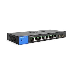 Linksys 8-Port Managed Gigabit Ethernet Switch with 2 1G SFP Uplinks TAA Compliant LGS310C for $60