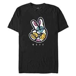 NEFF Happy Peace Young Men's Short Sleeve Tee Shirt, Black, Small for $12