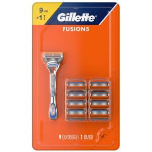 Gillette Men's Fusion5 Razor Handle w/ 9 Blade Refills for $22.98 for members Gillette Men's Fusion5 Razor Handle w/ 9 Blade Refills for $22.98 for members