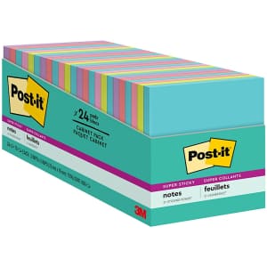 Post-it Super Sticky 3" x 3" Stick Notes 24-Pack for $23