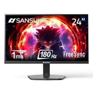 SANSUI 24 Inch Gaming Monitor 180Hz 1Ms FreeSync HDR 110% sRGB FHD 1080P Computer Monitor HDMI DP for $95