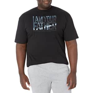 STAR WARS Big & Tall Vader Men's Tops Short Sleeve Tee Shirt, Black, X-Large for $11