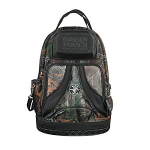 Klein Tools 55421BP14CAMO Tool Bag Backpack, Heavy Duty Tradesman Pro Tool Organizer / Tool Carrier for $221
