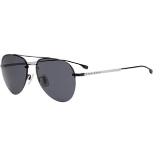 Hugo Boss Men's Titanium Aviator Sunglasses for $44