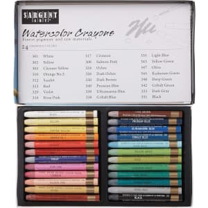 Sargent 24-Count Premium Watercolor Crayons for $21