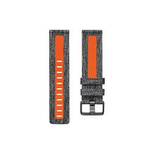 Fitbit Versa Family Accessory Band, Official Fitbit Product, Woven Reflective, Charcoal/Orange, for $33 Fitbit Versa Family Accessory Band, Official Fitbit Product, Woven Reflective, Charcoal/Orange, for $33