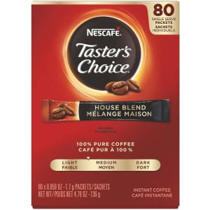 Nescafe Instant Coffee Packets 80-Pack for $10 via Sub & Save