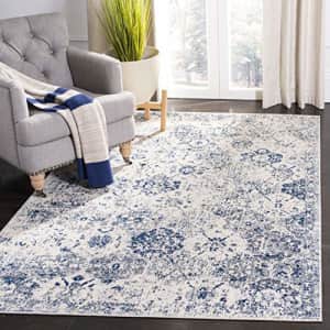 Safavieh Madison Collection MAD611C Bohemian Chic Vintage Distressed Area Rug, 3' x 5', White/Royal for $33 Safavieh Madison Collection MAD611C Bohemian Chic Vintage Distressed Area Rug, 3' x 5', White/Royal for $33