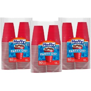 Hefty Party On 50-Count Disposable Cups 3-Pack for $13 via Sub & Save