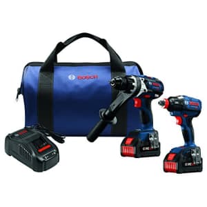 Bosch GXL18V-225B24 18V 2-Tool Combo Kit with Brute Tough 1/2 In. Hammer Drill/Driver and 1/4 In. for $479