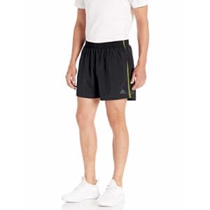 adidas Men's Own The Run Shorts, Black/Olive, Medium for $18 adidas Men's Own The Run Shorts, Black/Olive, Medium for $18