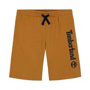 Timberland Boys' Fleece Pull-On Shorts, Vert Logo Wheat, 8 for $9