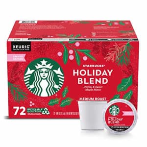 Starbucks Coffee Holiday Blend K Cup Pods, 29.2 Oz, 72 Count for $54