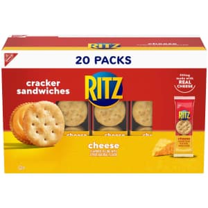Ritz Cheese Sandwich Crackers 20-Count 6-Pack Snack Pack (120 crackers) for $5.60 via Sub & Save