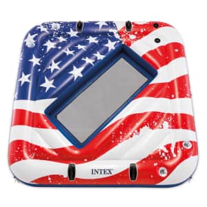 Intex Inflatable American Flag 81" 2-Person Island Pool Float for $33