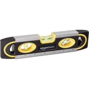 Amazon Basics 9" Magnetic Torpedo Level and Ruler for $8