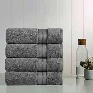 Amrapur Overseas 4-Pack SpunLoft Bath Towel Charcoal 30x54 for $48