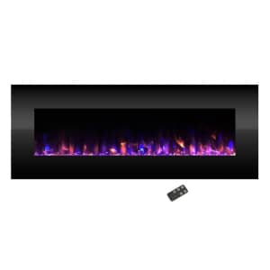 Orren Ellis Quevedo Wall Mounted Electric Fireplace for $260 Orren Ellis Quevedo Wall Mounted Electric Fireplace for $260