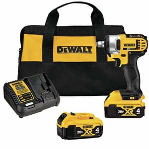 DEWALT DCF880HM2 20-volt MAX Lithium Ion 1/2-Inch Impact Wrench Kit with Hog Ring for $288