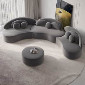 Queer Eye Oxford Upholstered Twin Daybed and Twin Trundle Set, Light Gray  Velvet 