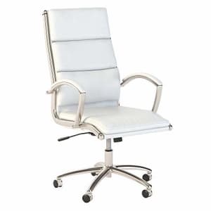 Bush Furniture Bush Business Furniture 400 Series High Back Leather Executive Office Chair in White for $302