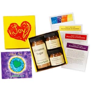 Penzeys Joy of Cinnamon Mini Gift Box. Apply coupon code "JOY" to take $15 off list and get a great price on premium-brand spices. Plus, free shipping kicks in with orders of $25. (It's usually a minimum order of $40.)