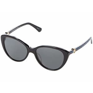Kate Spade New York Women's Visalia/G/S Polarized Cat Eye Sunglasses, Pattern Black, 55mm, 16mm for $86