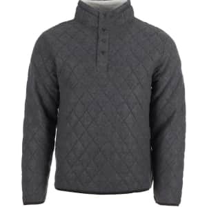 Canada Weather Gear Men's Quilted Pullover Shirt Jacket for $20