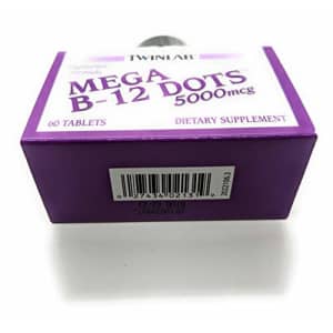 TWINLAB B-12 DOTS MEGA 5000MCGS for $19